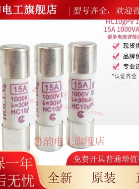 保险丝HOLLY HC10aR 10*38 30A 20A 15A 12A 10A 630 440MA 1000V