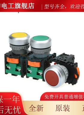 2n全新正品台湾天德Tend Φ22平头按钮开T2B关fg-1ALFR TnBfr Tn2