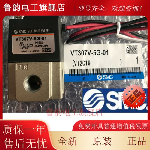 原装SMC 真空电磁阀VT307-3G-4G-5G-6G-01-02-04 24V 12V 110 220