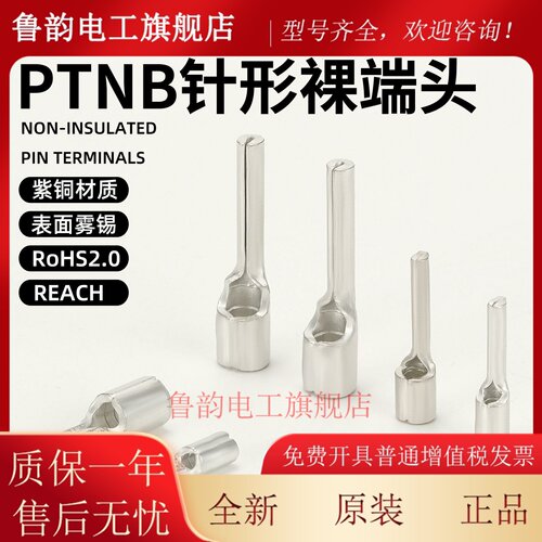 PTNB1.25,2,5.5-10,12,18针形裸端头针型冷压接线端子线鼻子PTN13