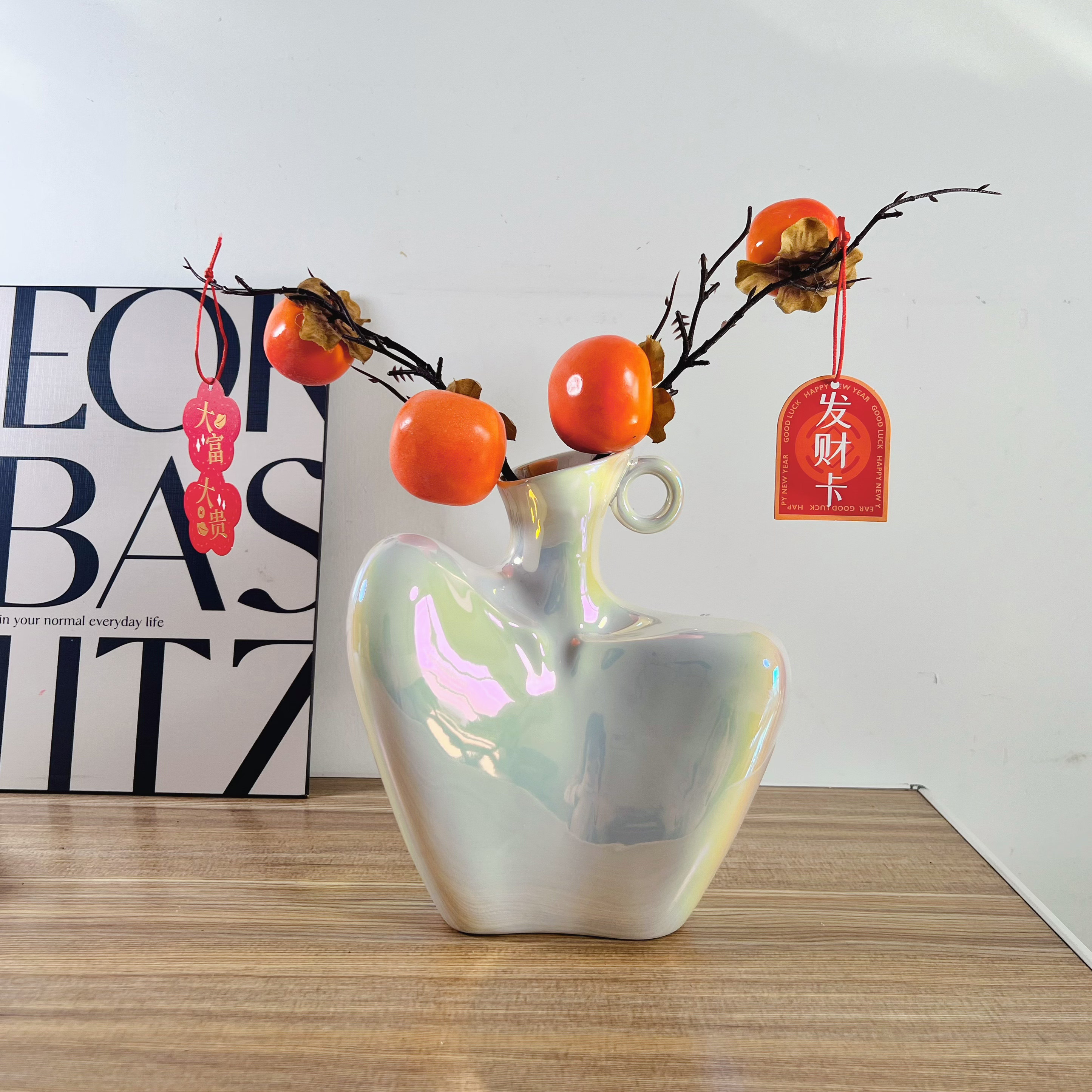 高颜值轻奢创意陶瓷花瓶摆件居家客厅玄关插花器台面装饰乔迁礼物,家居饰品,花瓶,淘宝优惠券,粉丝福利购,淘宝优惠卷