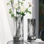 高颜值北欧ins风创意玻璃透明花瓶简约居家玄关餐桌插花花器摆件