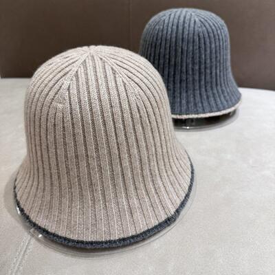高品质定型羊毛羊绒针织渔夫帽