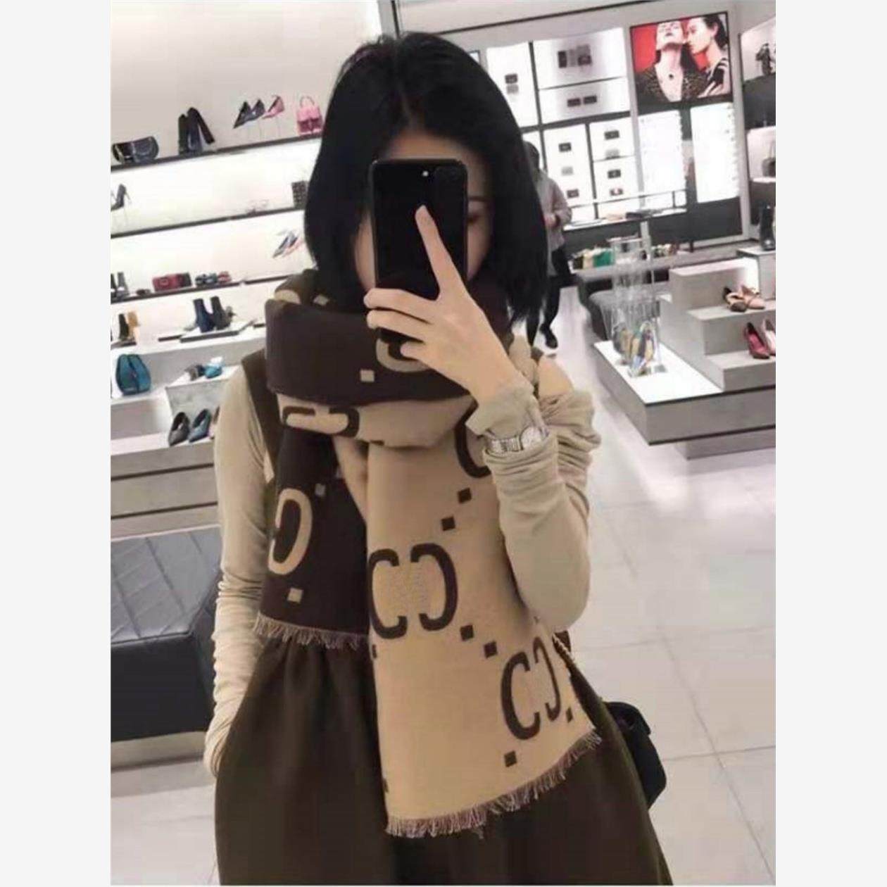 羊绒围巾女冬季高级感轻奢小众双围巾/丝巾/披肩
