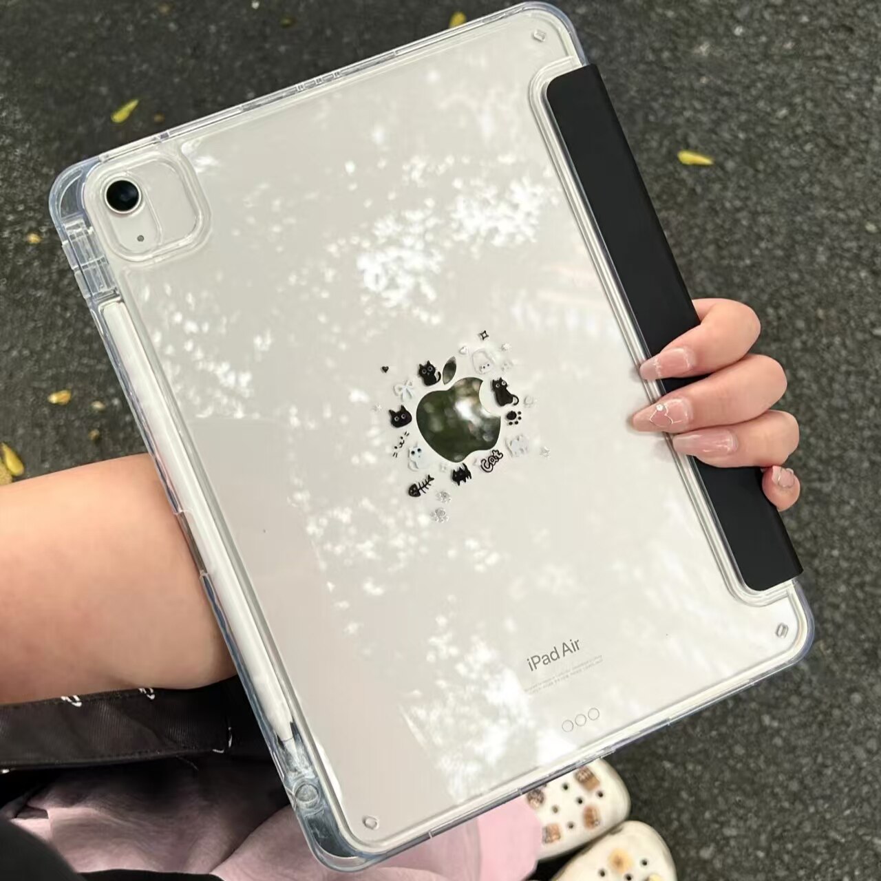 平板保护套亚克力简约可爱苹果