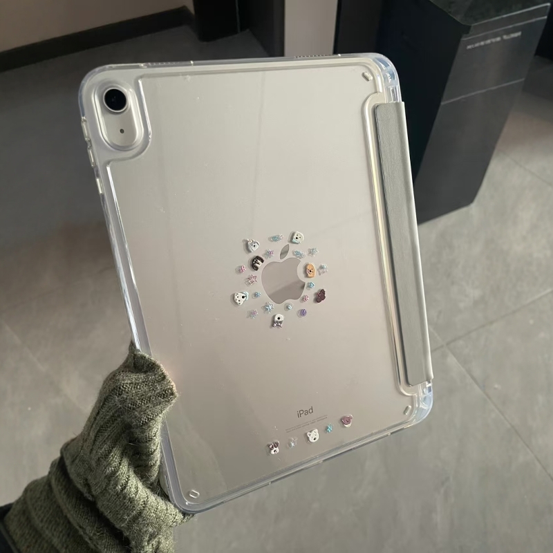 可爱小狗适用iPad保护壳高透明保护套Air5/4平板套9代10.2寸10代10.9寸Pro11/12.9防弯9.7/10.5亚克力mini7壳