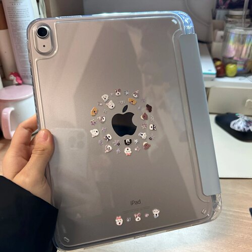 小狗平板壳2025pad11寸亚克力2024ari6/7女ipadpro2021保护壳ipad10适用苹果air4/5磁吸10.9套11高透明保护套