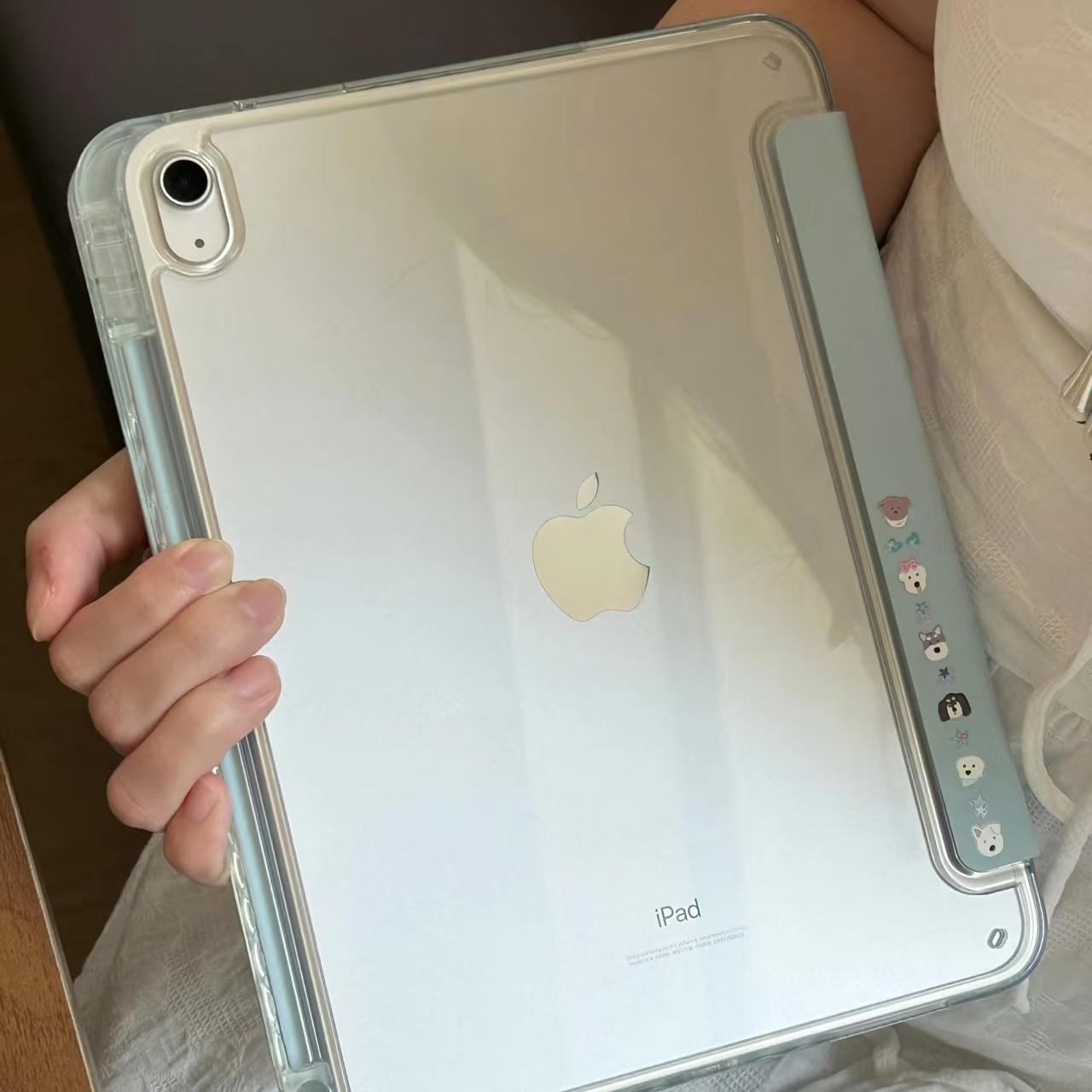 新款卡通小狗贴纸Y折air6/7ipad11保护套air5/4保护壳2025透明pro11寸亚克力mini6防摔ipad10适用苹果ipad789