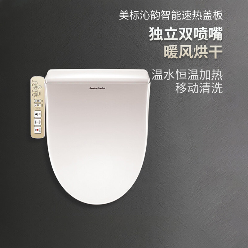 美标智能马桶盖加热冲洗器烘干暖风除臭电动智能盖7125/7136图片