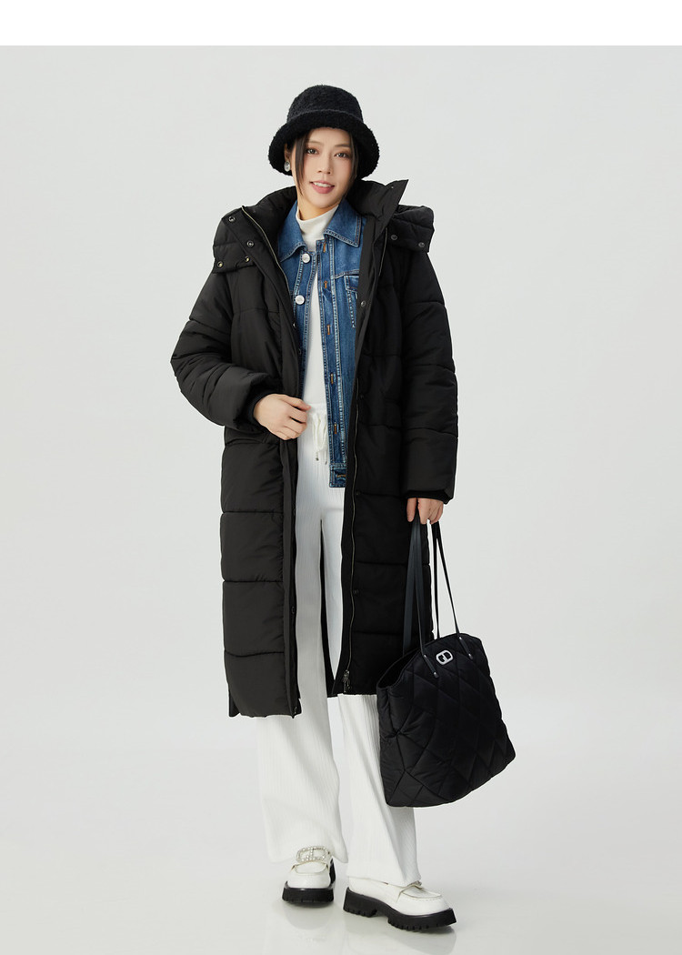 高领蓬松感新雪丽棉服1400732