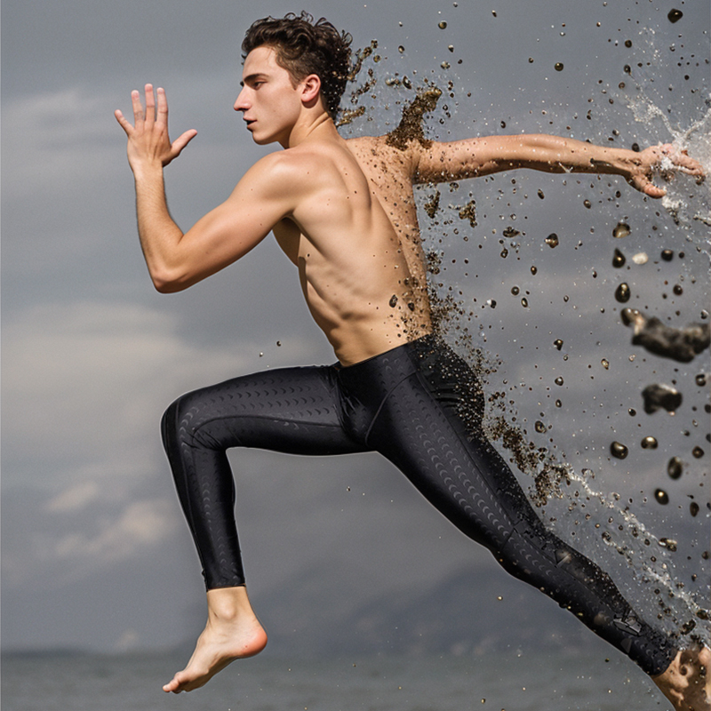 飞鱼未来泳裤男长款九分大码防晒潜水裤子泳衣专业男士长腿游泳裤,运动/瑜伽/健身/球迷用品,男士泳衣,淘宝优惠券,粉丝福利购,淘宝优惠卷