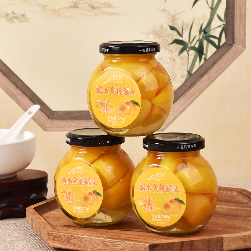 零食店同款 网红零食黄桃罐头