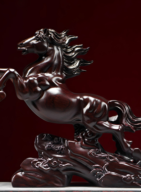 木雕马摆件实木马到成功生肖装饰