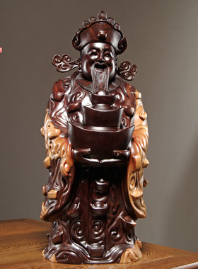 黑檀木雕刻摆件开业送礼桌面装饰