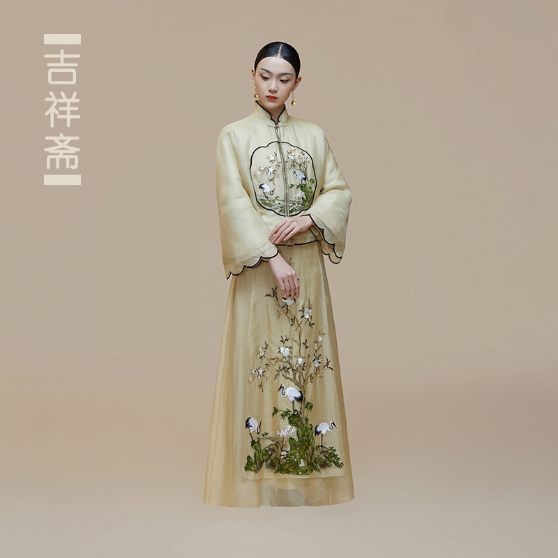 吉祥斋女装晓境月明两件套棉衣+长裙