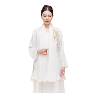 吉祥斋女装咏金竹上衣围巾吊带裙宽松版型