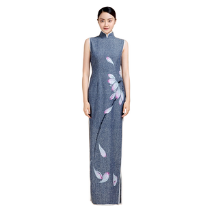 吉祥斋女装步步生莲长旗袍