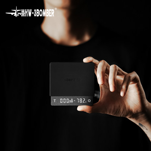轰炸机小魔方3.0micro咖啡电子秤意式手冲咖啡豆秤智能称重计时秤