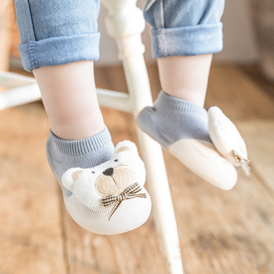 男宝宝学步鞋婴儿春夏季防滑软底婴幼儿童室内地板纯棉鞋袜女宝