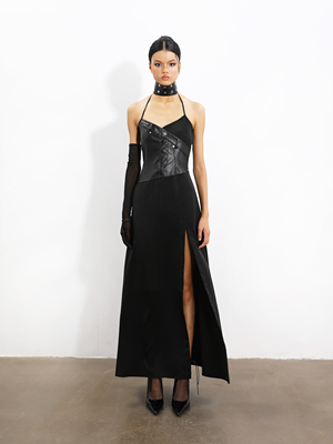 NOLA*Side-splitSilkDress长裙