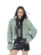 NOLA独家定制草绿皮带扣皮草毛外套—— Green fur&leather coat