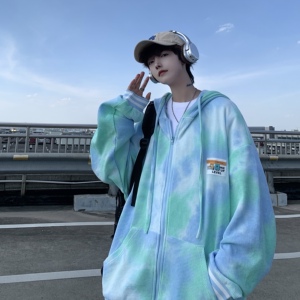 XZ-230-1-22W10港风cityboy宽松水墨扎染渐变休闲夹克开衫P78控98，男装夹克，星座230-1