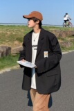 XZ-230-1-22XZ08秋新款港风cityboy宽松休闲多色小西服P98控118，男装西服，星座230-1