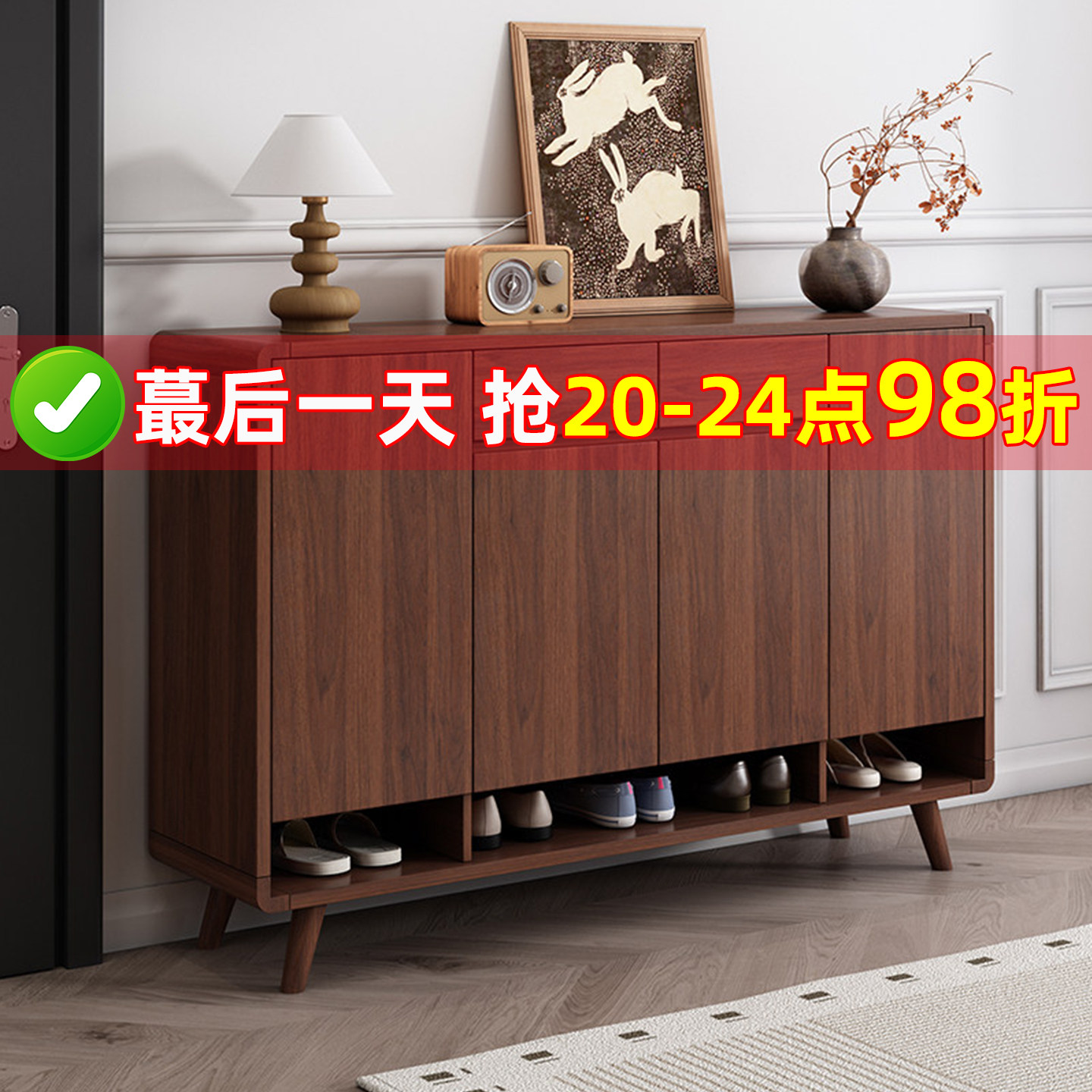 鞋柜家用门口入户玄关柜一体大容量收纳储物柜门外走廊多层鞋架子图片