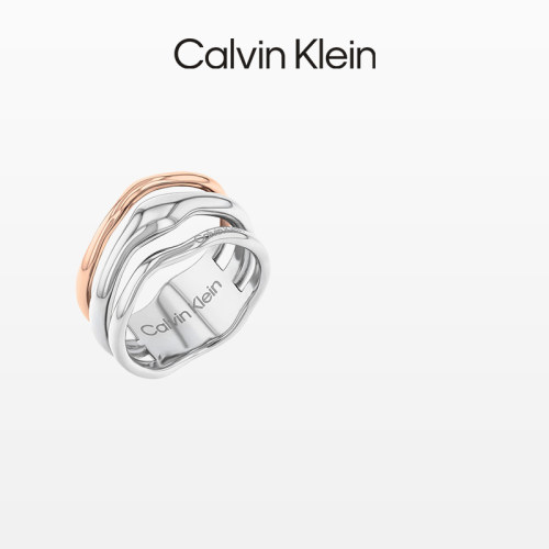 CalvinKlein官方正品CK戒指女双色幸运环戒指女轻奢高级感礼物