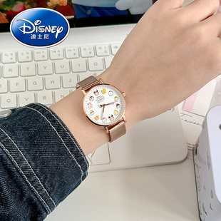 迪士尼手表女学生初高中女孩高颜值机械考试女生儿童只看时间女款