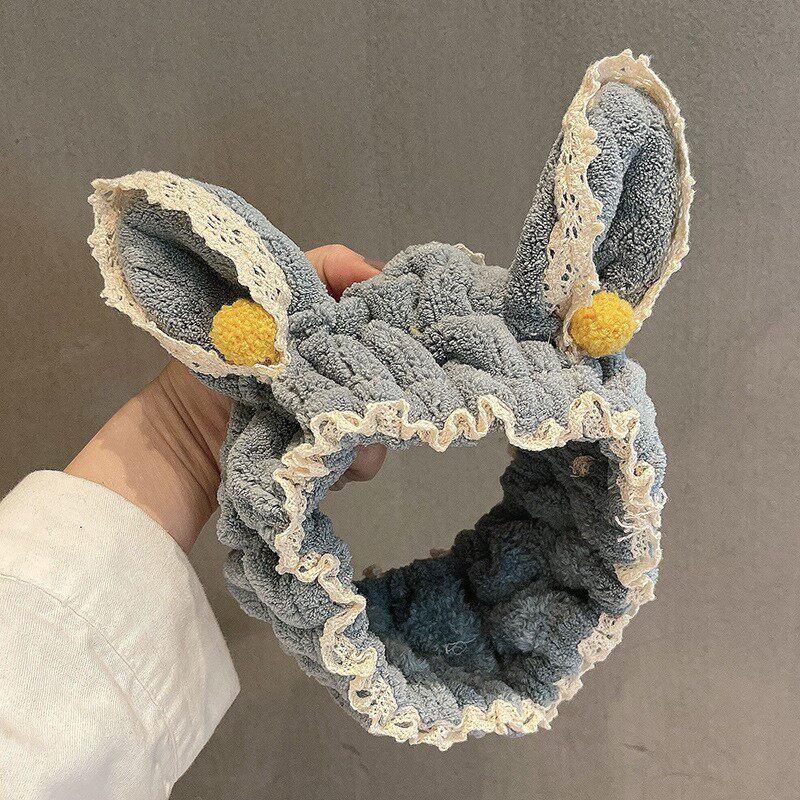 ins立体兔耳朵束发带女网红洗