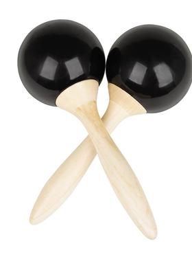 奥尔夫打击乐器黑色木质大号沙锤幼儿园早教沙球儿童启蒙玩具砂槌