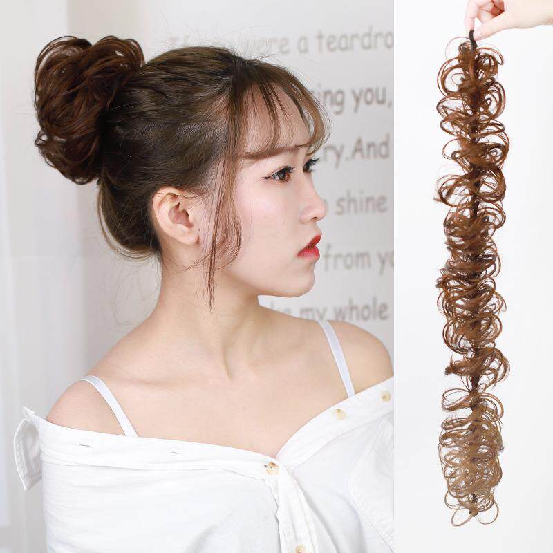 假发片女长卷发毛毛虫假发 网红蓬松假发 丸子头发圈现货定制