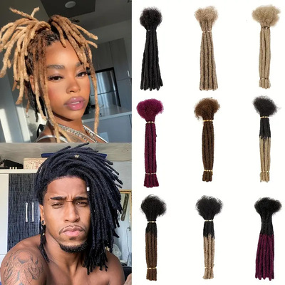 外贸优质人发接发真人发脏辫human hair dread lock extensions