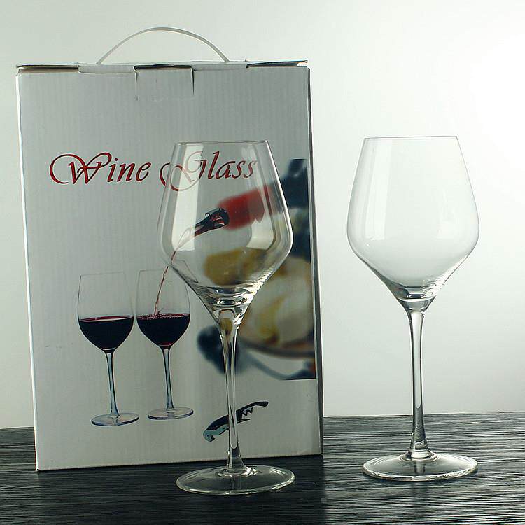 手工水晶玻璃杯红酒杯两支礼盒装葡萄酒杯高脚杯2只礼盒套装定制