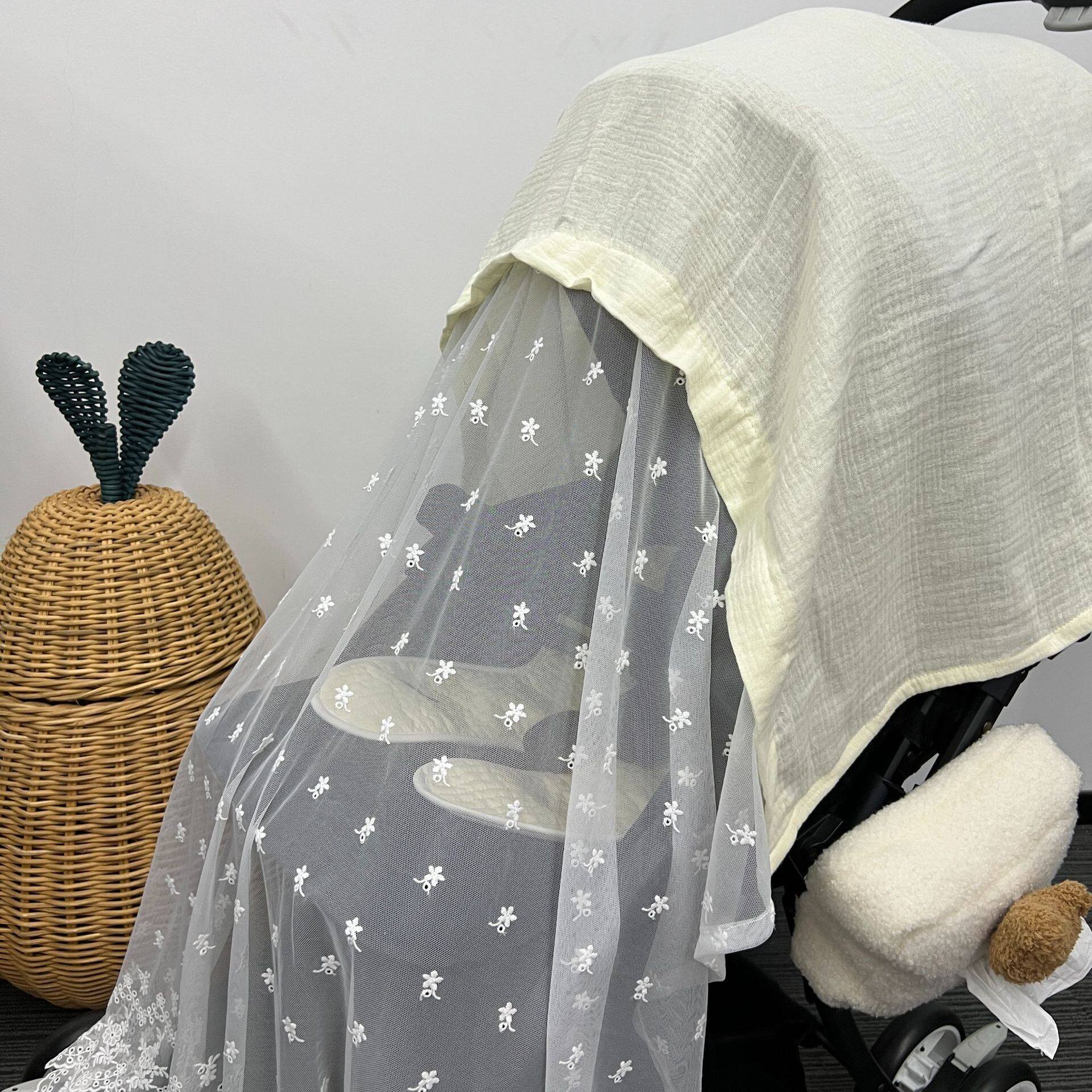 新款婴儿车蚊帐 遮阳通用防蚊帘宝宝手推车蚊帐 夏季加密儿童网纱