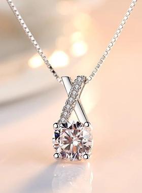 莫桑钻项链女保色饰品满钻闪亮大