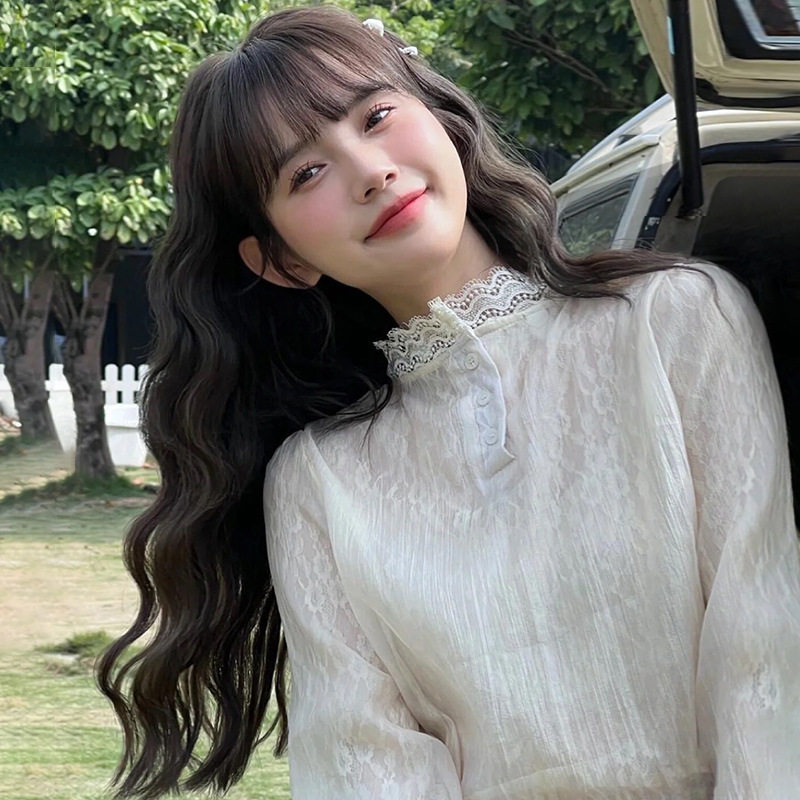 星程假发女黑棕色长发卷自然长卷发大波浪仿真玉米烫全头套式
