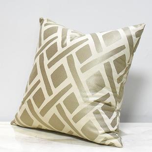 现代简约金色沙发抱枕靠垫几何图案床上蓝绿灰色靠包飘窗靠枕定制