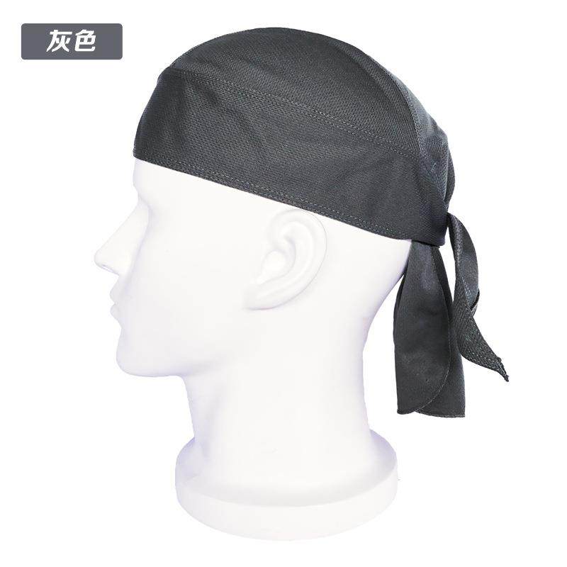 新款欧美纯色骑行海盗帽速干透气吸汗跑步帽潮流运动防晒头巾帽子