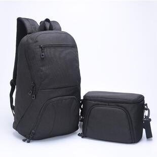 夹层双肩休闲摄影包户外单反相机包多功能斜挎包二合一大容量背包