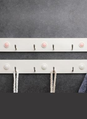 创意白色塑料排钩居家办公室挂衣钩免打孔壁贴六连挂衣钩定制