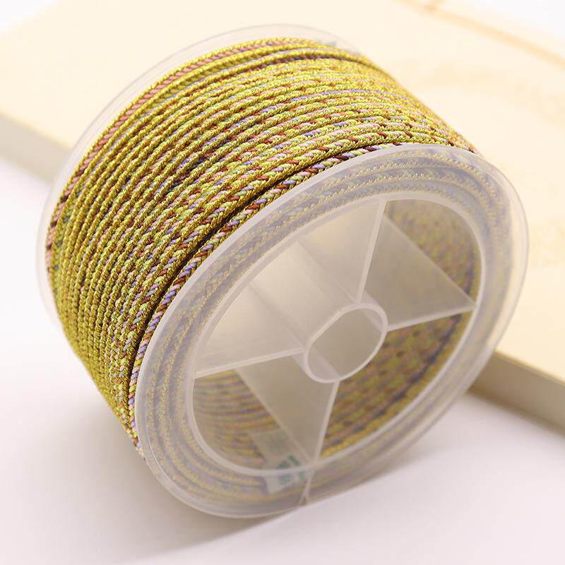 金丝编织拼色卷线2.5mm金丝如意绳 吊坠挂绳配件筒线翡翠编织玉绳