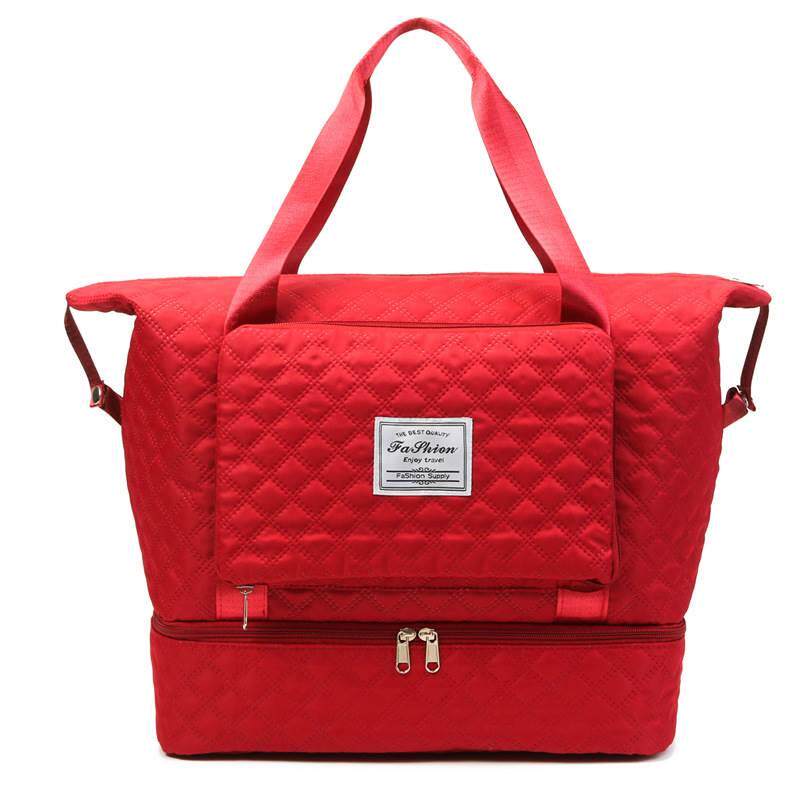 TRAVEL BAG FOLDABLE OVERSIZED FITNESS DUFFLE BAG SHORT-DISTANCE DRY AND WET HAND-HELD SEPARATION BUSINESS TRIP LARGE CAPACITY FOR PRODUCTION STORAGE