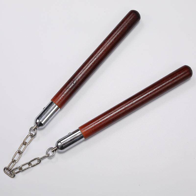 仿红木双截棍木质双节棍 武术体育训练用双节棍实木两截棍 两节棍