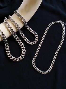 欧美个性简约粗链项链嘻哈街拍潮
