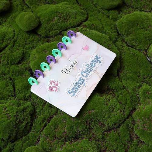 52周存钱储蓄本现金蘑菇孔8孔3格活页收纳册挑战小卡册相册