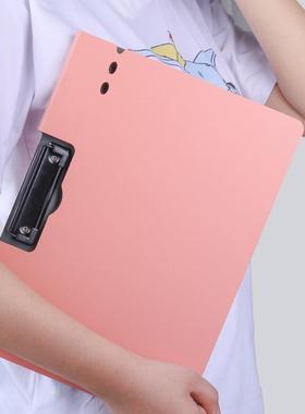 a4资料文件夹黑色pp磨砂写字板夹办公用品横式竖式秘书夹现货