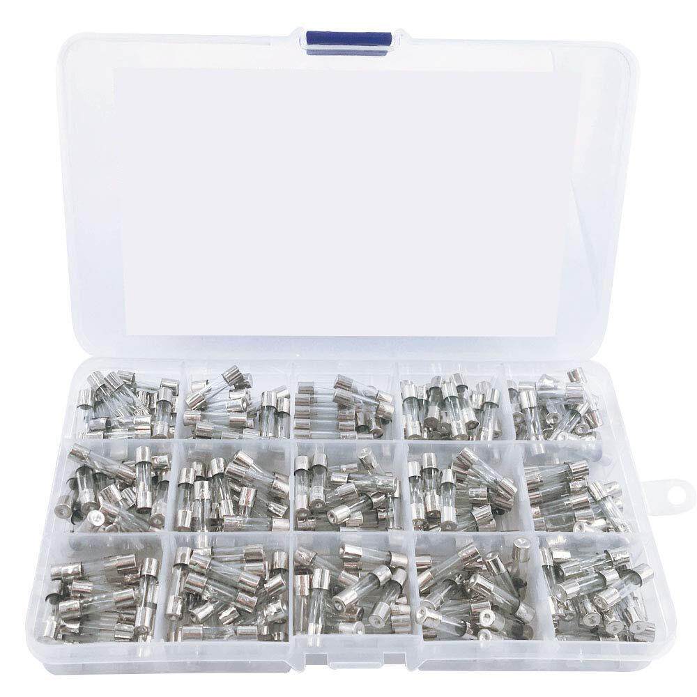 300盒装玻璃保险丝组合5x20mm250V0.1A-20A管保险丝组合套装定制