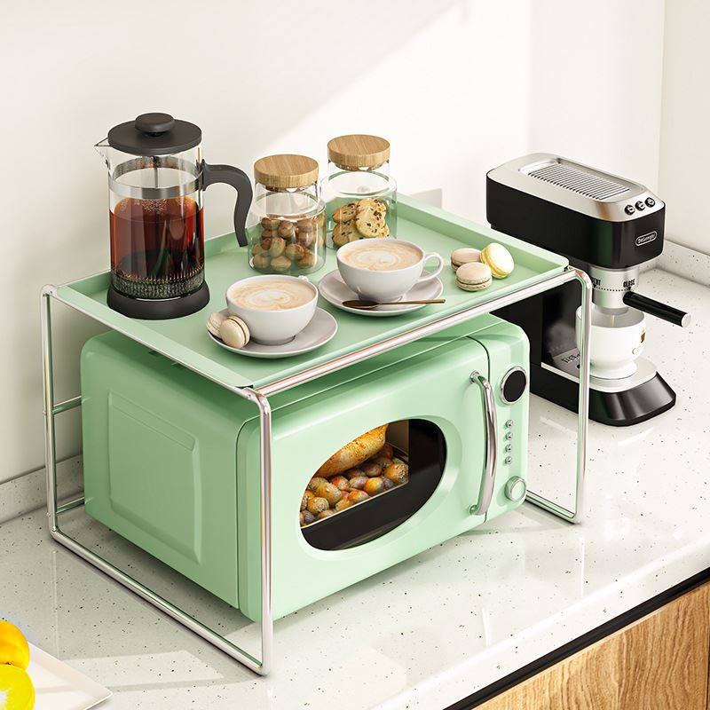 厨房微波炉置物架台面烤箱电饭煲多层支架空气炸锅家用储物收纳架